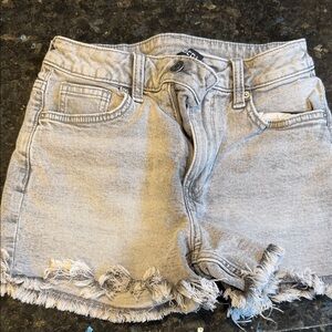 H&M Women's Distressed Denim Shorts - Light Gray size 0